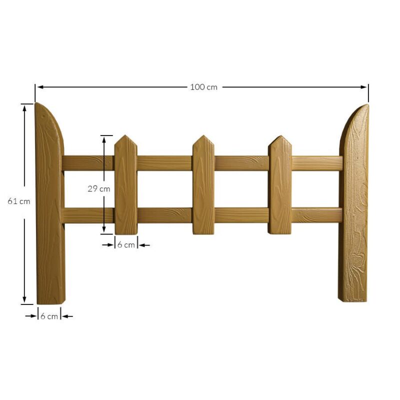 Alternative view of نرده بتنی کلاسیک تیپ 1 (طرح چوب) دور باغچه، راهبند، حفاظ و ...