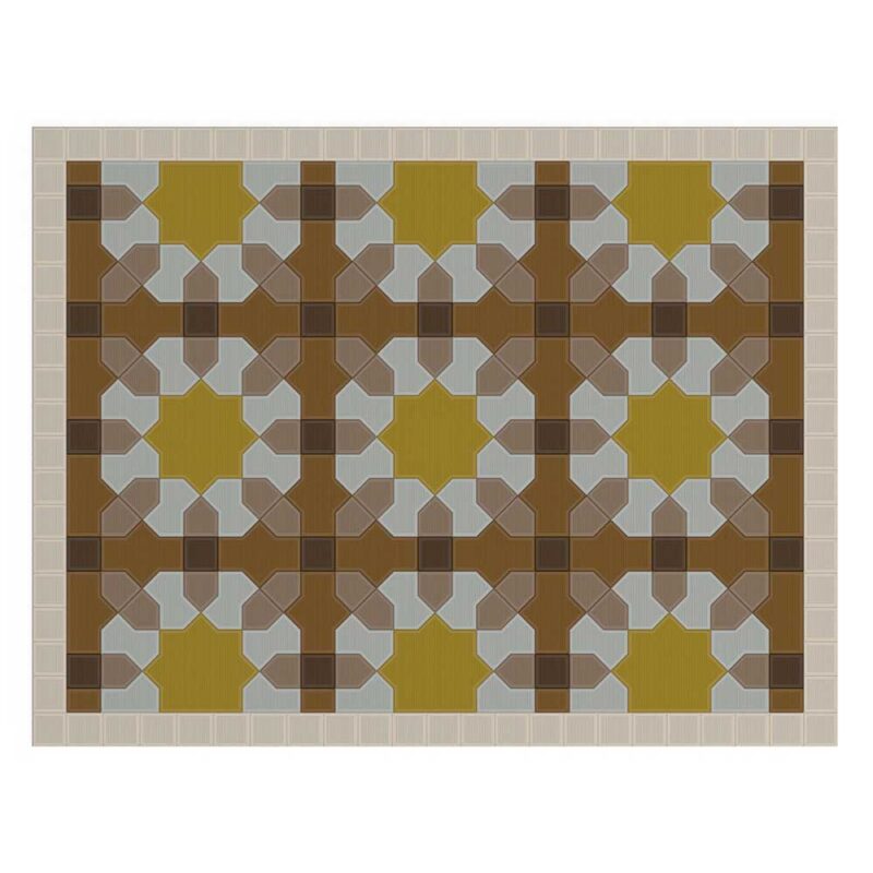 کف فرش-موزاییک-موزائیک-سمنت پلاست-پازلی-گره-