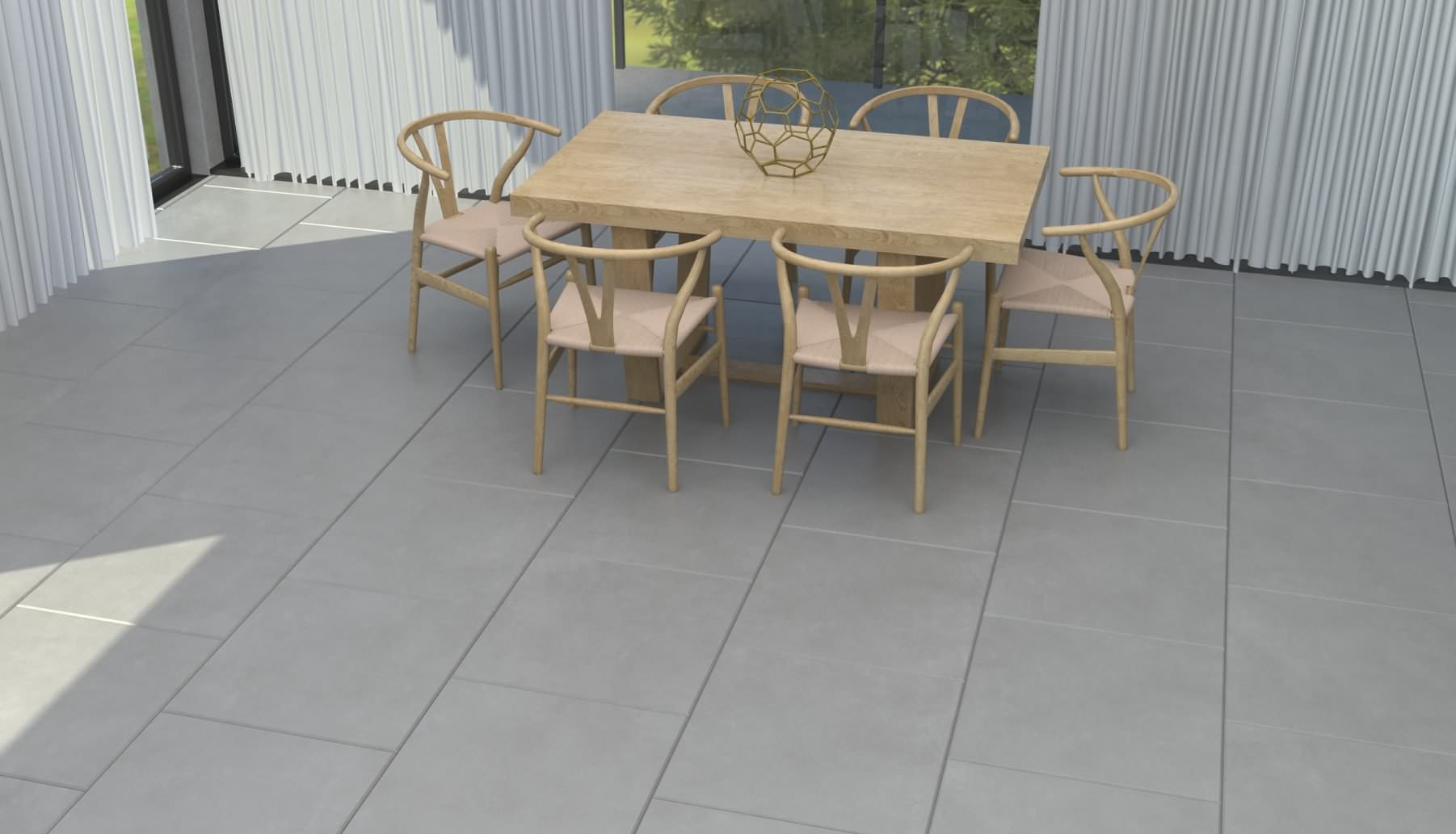 ابعاد تایل بتن اکسپوز کف